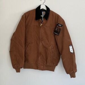 BRAND NEW Carhartt Sandstone Santa Fe Jacket Quilted Lined Medium Brown VTG